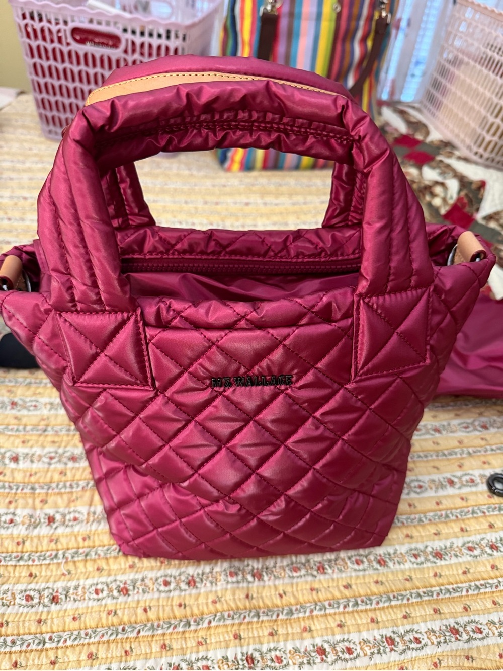 MZ Wallace peony micro Sutton tote